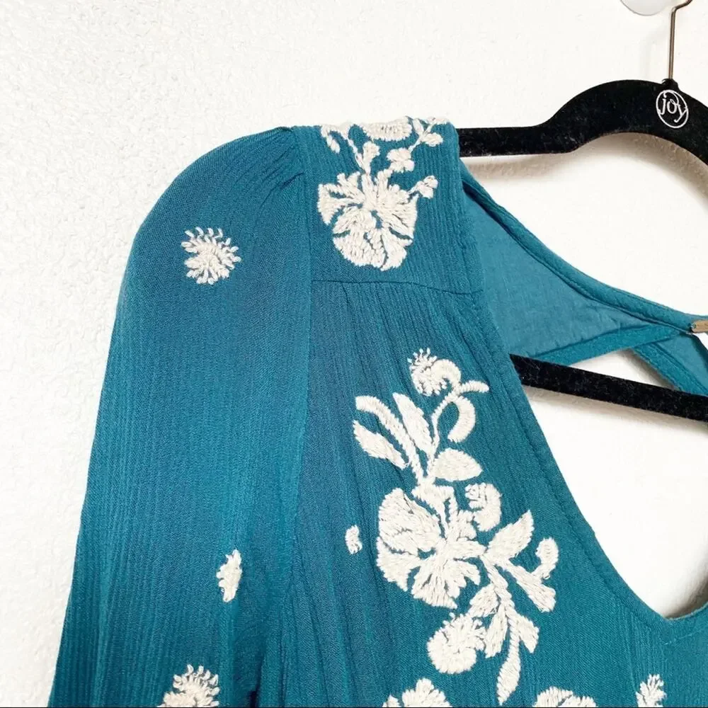 Free People Sweet Tennessee Embroidered Mini Dress Size XS